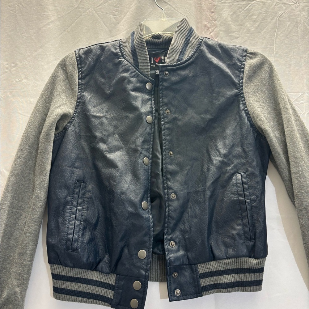 Boy Meets Girl Navy and Gray Kids Jacket